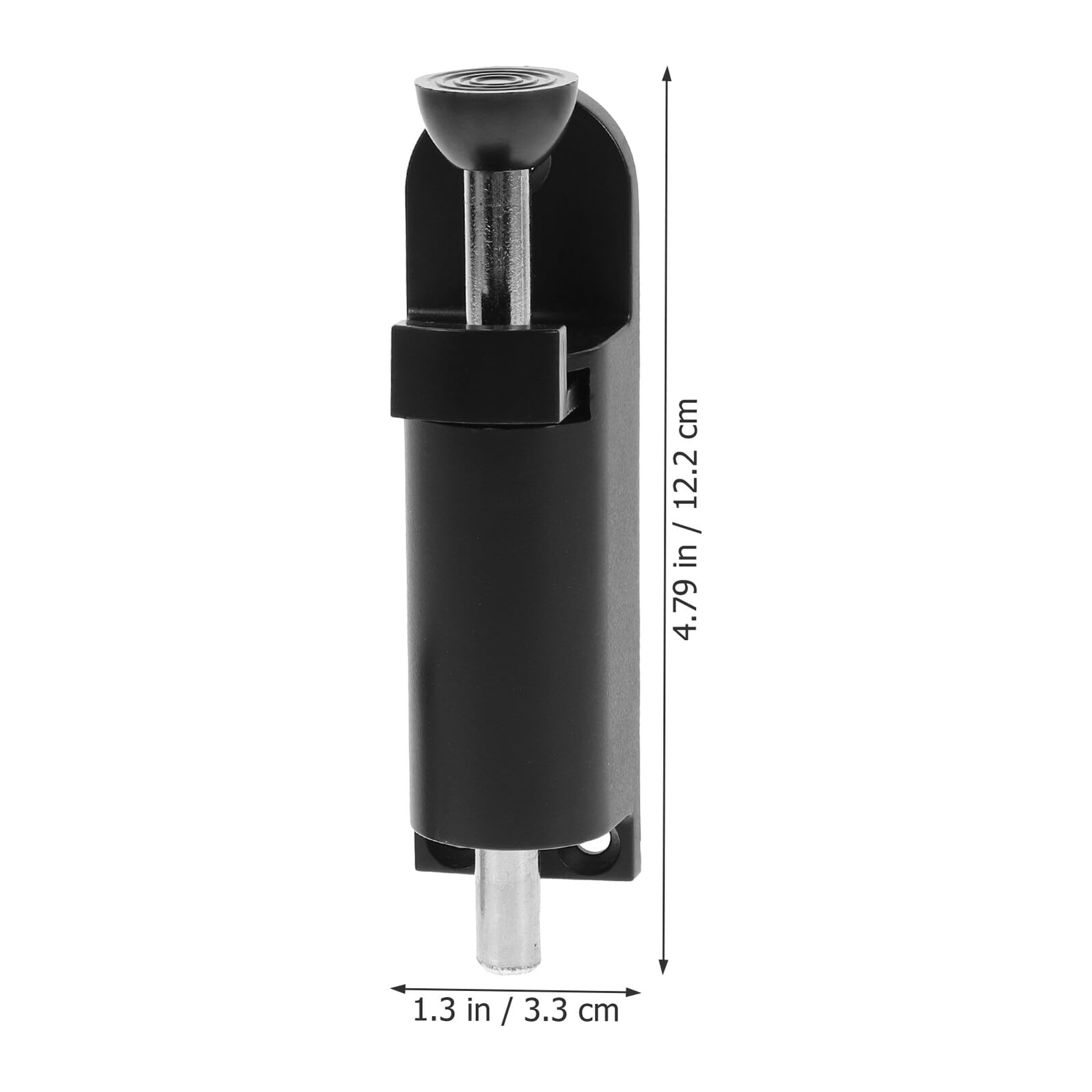 Housoutil Pestillo de Puerta con Resorte de Aleación de Zinc Pestillo Automático sin Perforación para Seguridad Ventanas y Puertas Modelo Pequeño Negro Resistente y Fácil de Usar