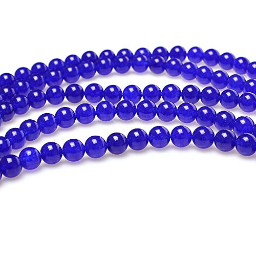 Mjdcb Natural Stone Beads Sapphire Jade Round Loose Beads For Jewelry Making Diy Bracelet Necklace (6Mm) #TOP4