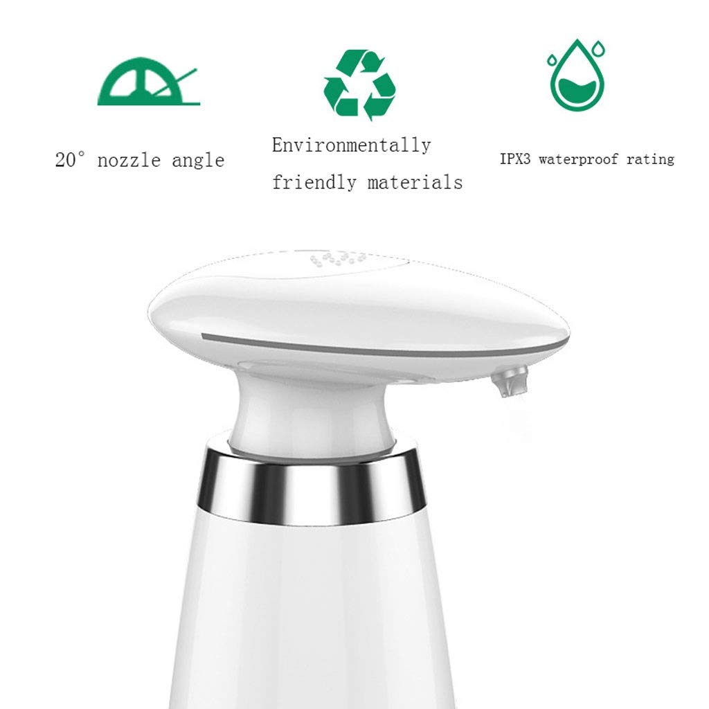 340ml Lotion Dispenser Touchless Pile della Bottiglia Elettrico Automatico di induzione Liquid Contenitori Desktop Intelligence Liquid 24 11cm * (Color : Black)