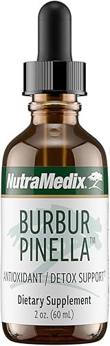 NutraMedix Burbur-Pinella Suplemento para la salud cerebral – Gotas de desintoxicación cerebral con Desmodium molliculum y Pimpinella spp – Apoyo