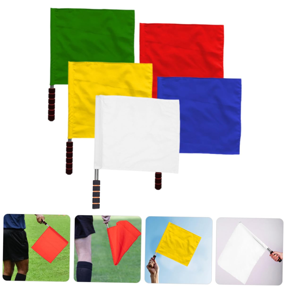 3 Series Banderas De Señalización Para Árbitros Portátiles Y Resistentes Para Competencias Deportivos 5 Piezas X 3