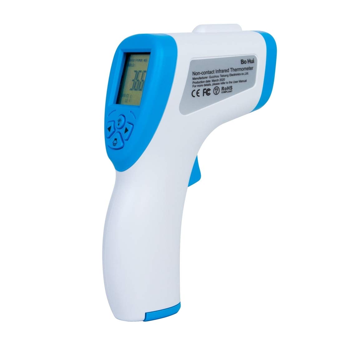 Digital Thermometer Infrared Forehead Non-Contact Laser IR with LCD Display for Baby, Adult, Surface of Objects