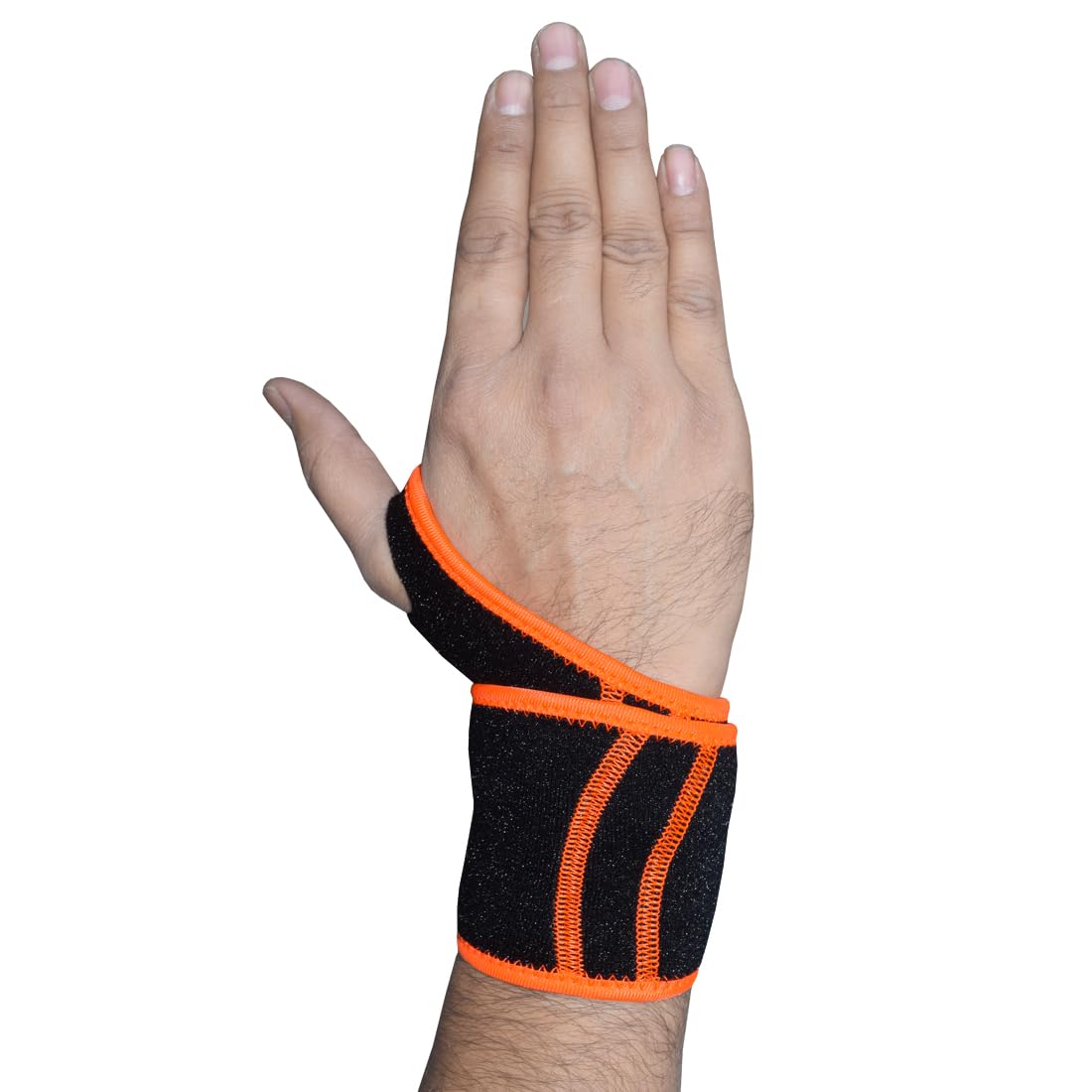 Babbler BTS-1004 Thumb Support, Ergomatic Shape Neoprene Wrist Supports with Thumb Hole for Better Grip & Velcro, 1 Pair-image-1