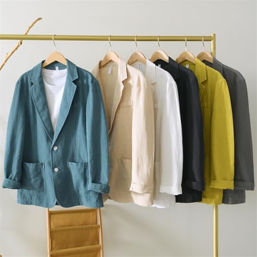 Men's Blazer Casual Sport Coats Linen Suit Jackets Business Lightweight Daily Suits2