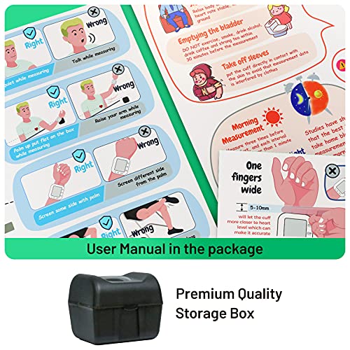 Blood Pressure Monitor Automatic Machine for Home Use LCD Display with Voice Adjustable Wrist 5.3\"-7.7\" Cuff 2X99 Memory with Carrying Case