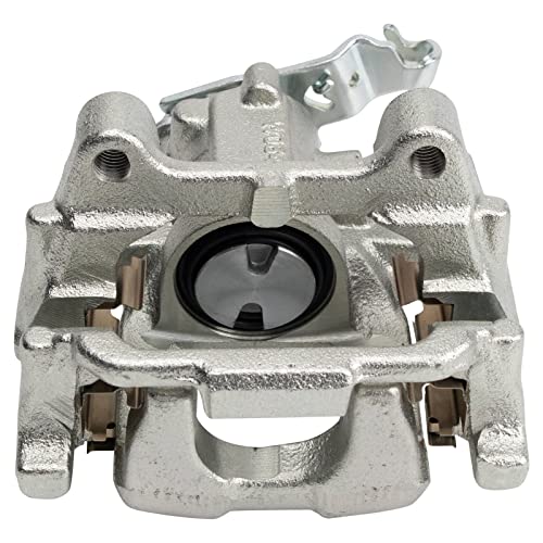 Image of TRQ Performance Rear Brake Pad and Rotor Set Ceramic Slotted Drilled G Coated 272mm Rotors Calipers Compatible with 2010-2012 2014 Volkswagen Jetta