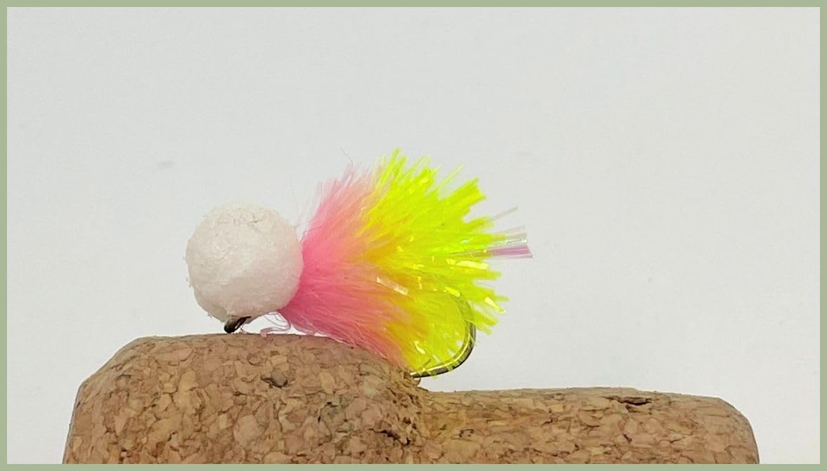 Barbless Candy Booby Blob - UV Tail, Trout Flies, Size 10 Blob Flies, Top selling Indicator Flies (12)