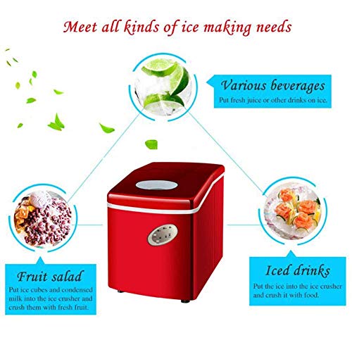 MHGD Eismaschine klein, elektrische Eiswürfelmaschine leise, 3 Eiswürfelgrößen 3 l Tank 18 kg 24-Stunden-Schaufelkorb – Bild 3