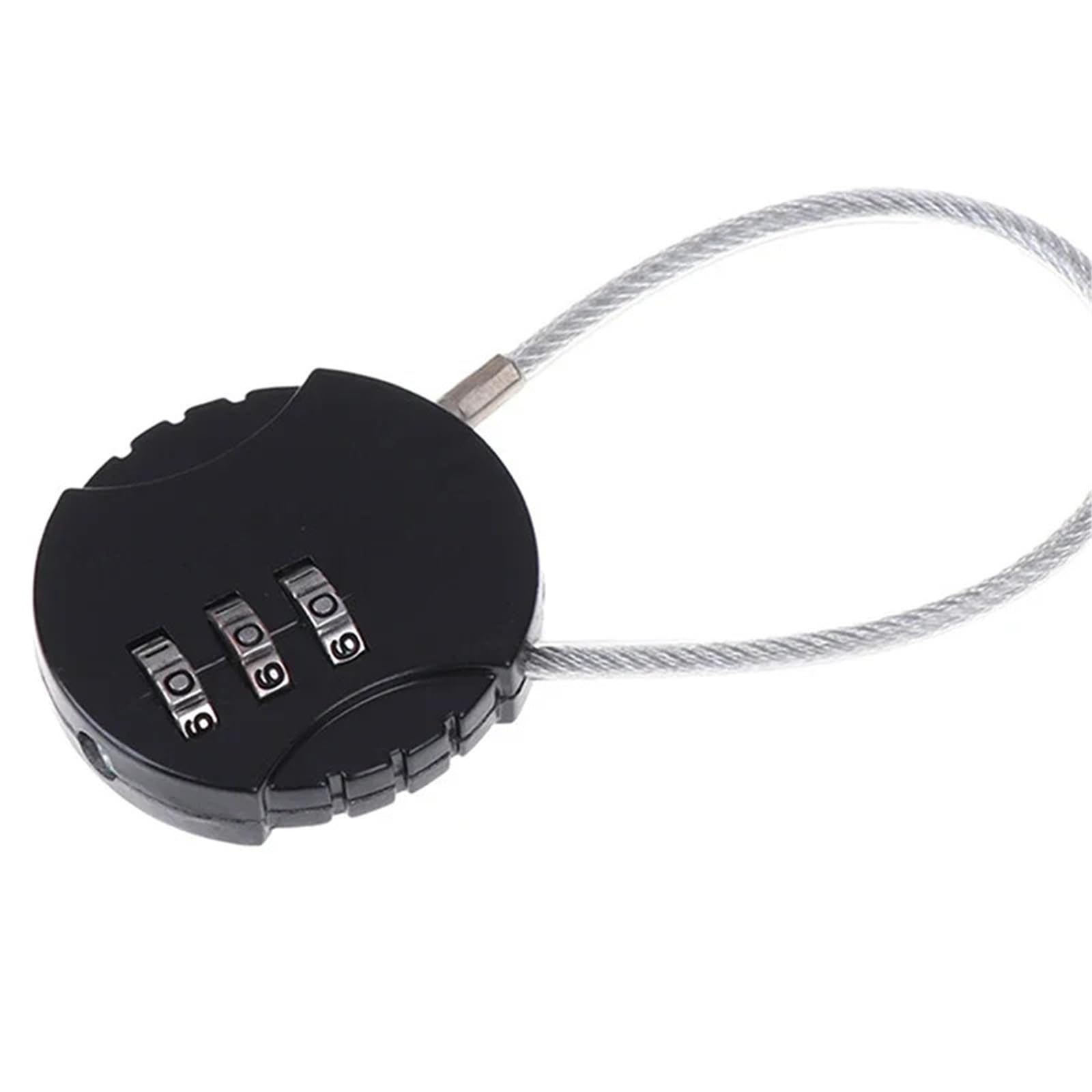 Lucchetto a combinazione numerica, lucchetti for bagagli, lucchetti for valigie con codice di sicurezza, lucchetto cifrato for armadietti da palestra, zaini da viaggio, 1 pezzo(Black)