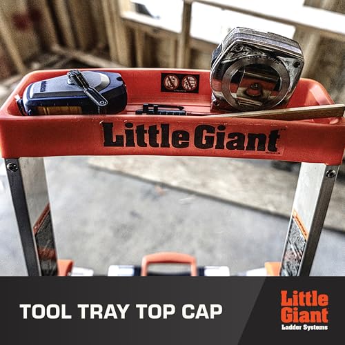 Little Giant Ladders Flip-N-Lite 6 ft Lightweight Step Ladder with Standing Platform, Aluminum, 300 lb Load Capacity, Type 1A Extra Heavy Duty, 10.25 ft Reach Height (15270-001)