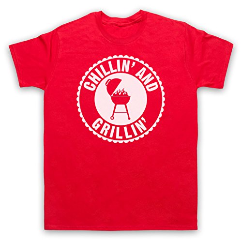 T-shirt homme Chillin' and Grillin' BBQ col rond manches courtes coupe droite
