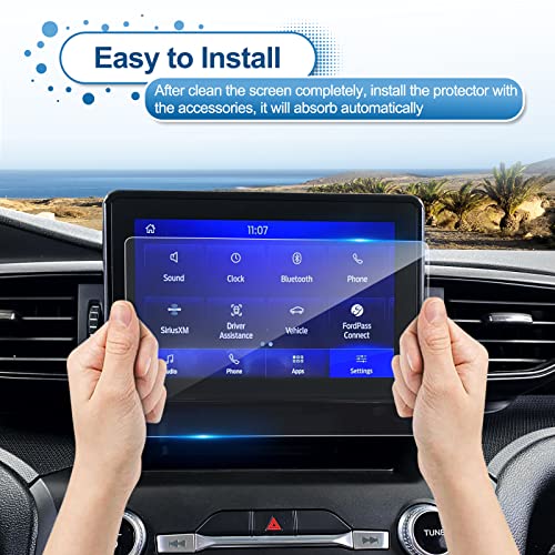 Coleya 2020-2023 2024 Explorer Screen Protector for Ford Explorer (Base/XLT/ST-Line/Limited/Timberline) 8-inch Touchscreen, 9H Tempered Glass 2024 Explorer SYNC® 3 Accessories HD Transparent 8" by Coleya - Used condition - Image 7
