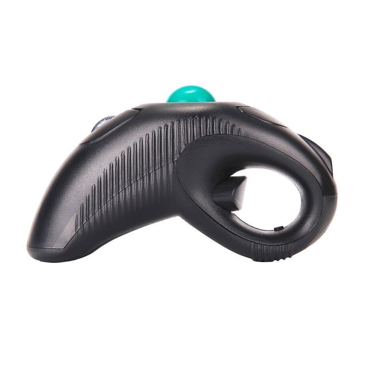 Toddmomy Souris Trackball sans Fil 2,4 Ghz Portable à Commande par Pouce Port USB, Noire, Ergonomique pour PC Portable, Utilisation Confortable et Fatigue Musculaire