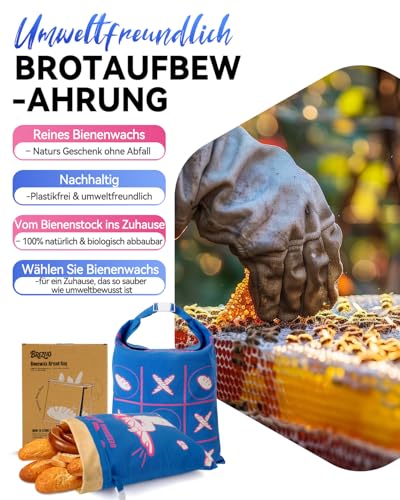 Bolsas de pan de cera de abejas reutilizables y extragrandes para repostería fresca 7