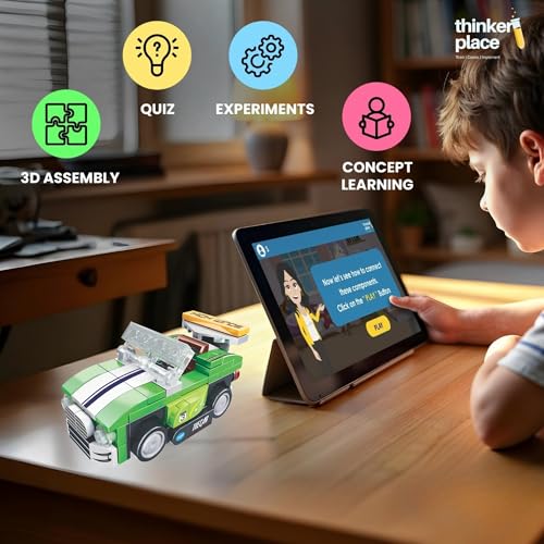 Image of STEM F1 Racing Car Building Blocks Set (99 Pcs) | DIY Formula Car Toy for Kids 6+ Years (Boys & Girls) | Pull Back Racing Toy | Creativity & Engineering Skills Development | Green Color