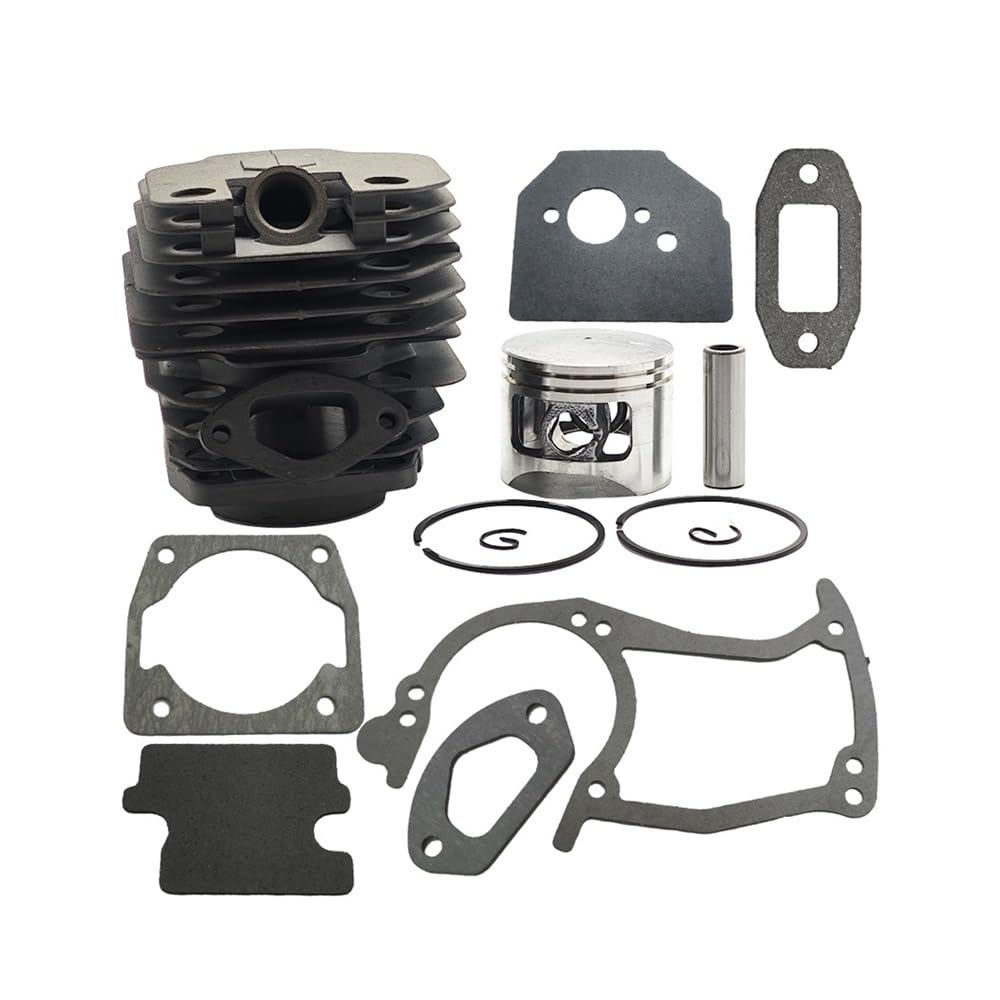 Kit de pistón Cilindro 45 mm, Juego Juntas carburador, Apto for motosierras Gasolina CC, 52 y 58 Parte