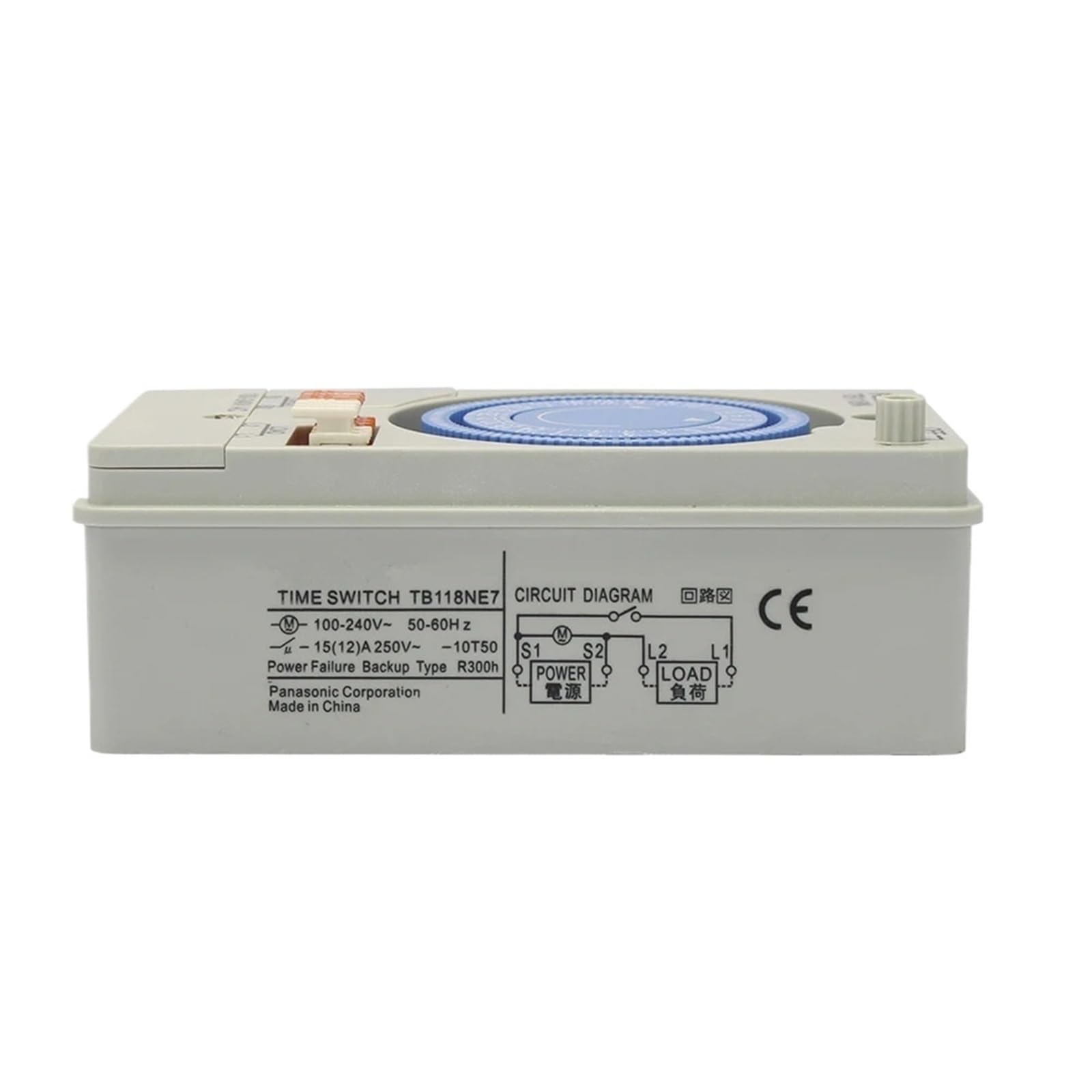Pknaqwlsx One Color Tb118n 100-240Vac 50-60Hz Din Rail Mechanical Timer Switch Waterproof With Transparent Plastic Protective Cover Battery