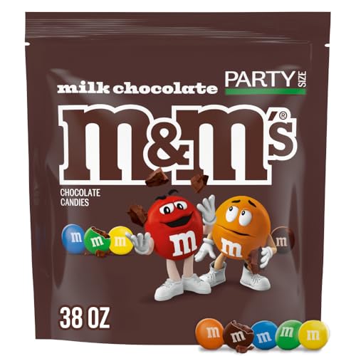 M&M'S Chocolate Easter Candy, Milk Chocolate, Party Size, Candy Bulk for Easter Baskets, Holiday Gifts, Party Favors & More, 38 oz Bag