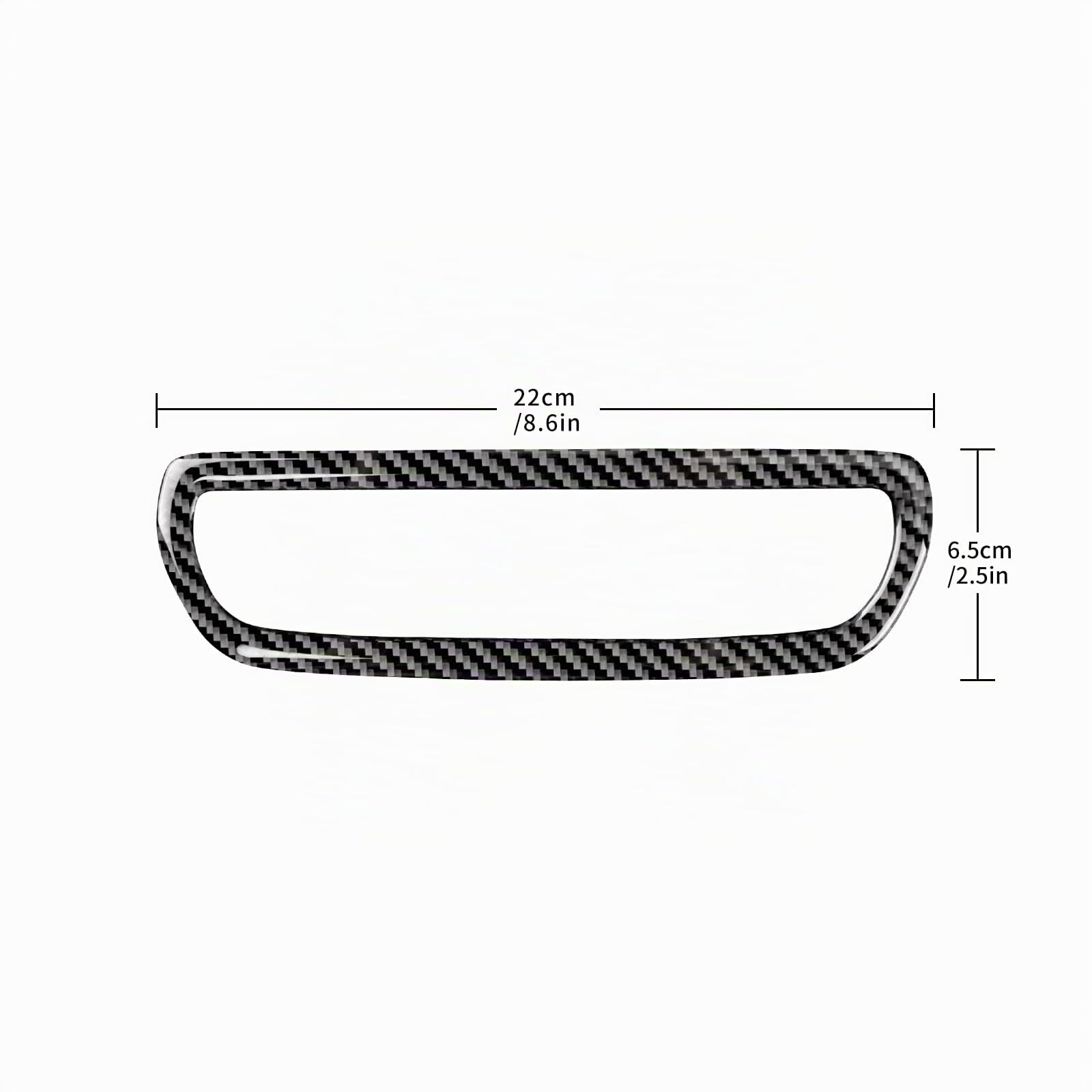KUNGKIC Fibra di carbonio per auto pannello di controllo centrale aria adesivo decorativo compatibile con Mercedes Benz Smart 451 Fortwo 2011–2015 accessorio cornice per tasti di avvertimento (nero)