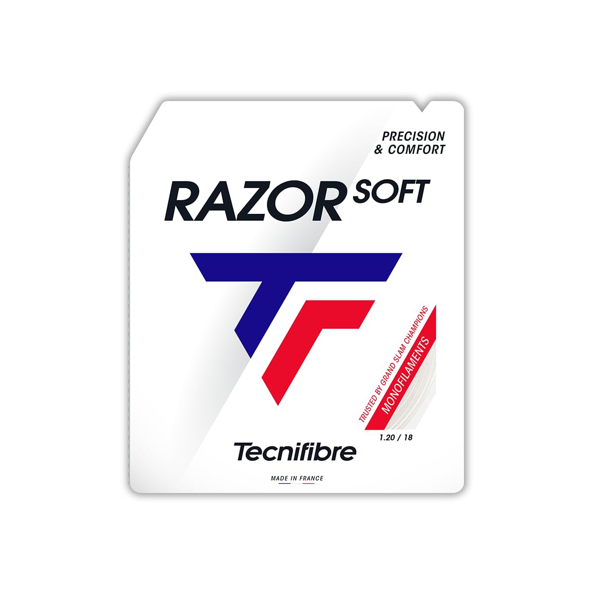 Tecnifibre Razor Soft 12M Carbon Tennis Set di Corde Monofilamento Grigio