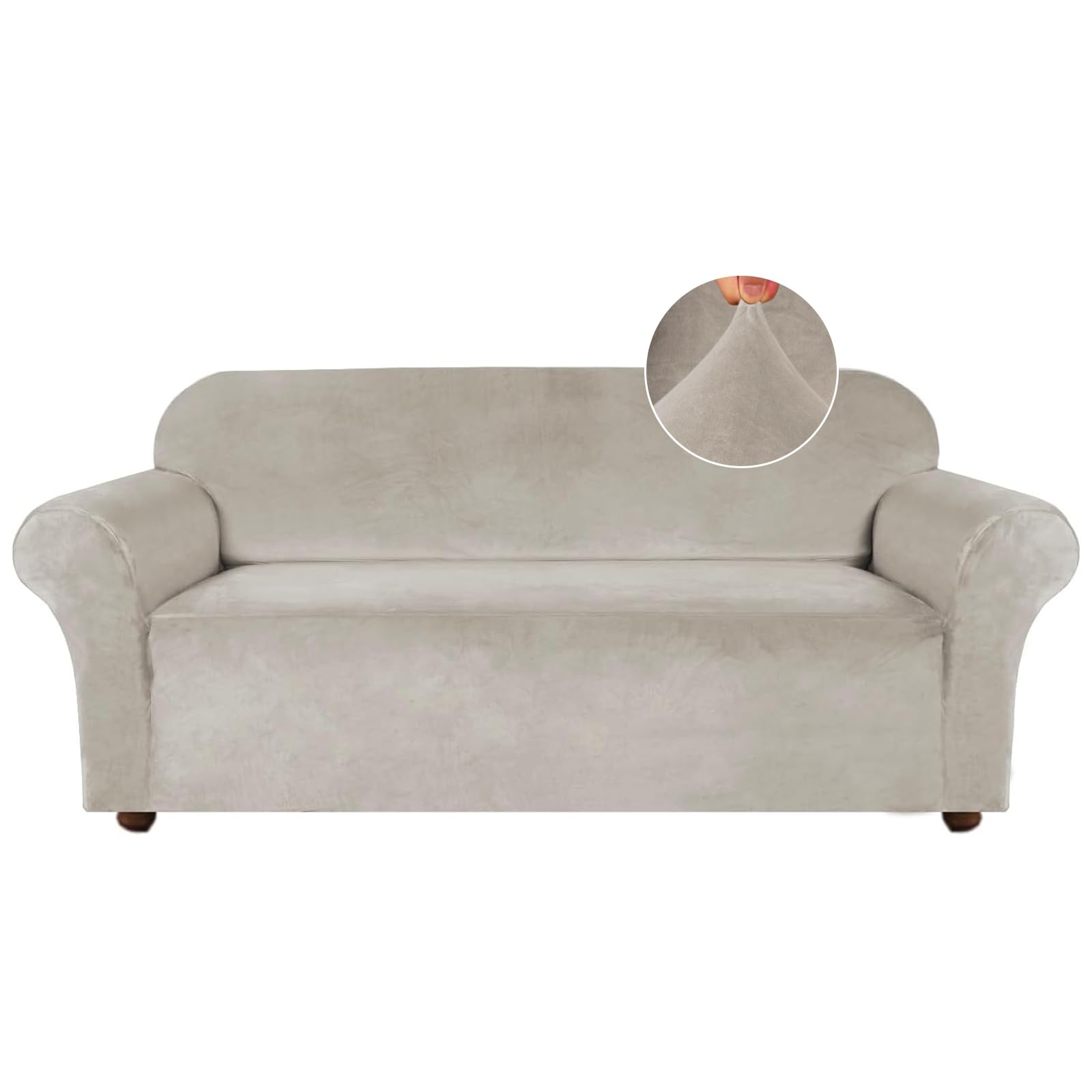 Photo 1 of Turquoize Velvet Plush Slipcover for XL Sofa