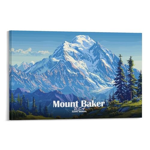 Tableau Mount Baker pour salon moderne et bureau inspirant