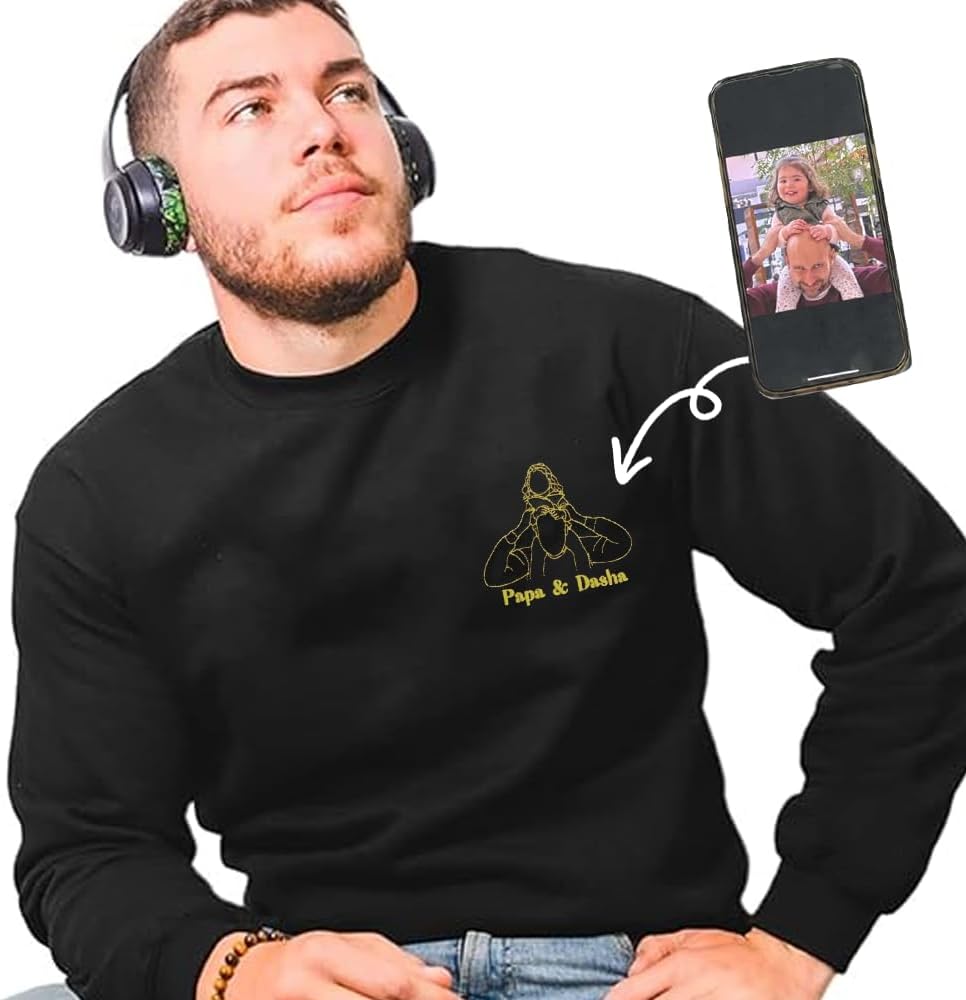 IZI POD Personalized Dad Embroidered Hoodie with Kids Names, Dad Sweatshirt, Gift for Father's Day, Birthday, Christmas - Image 3