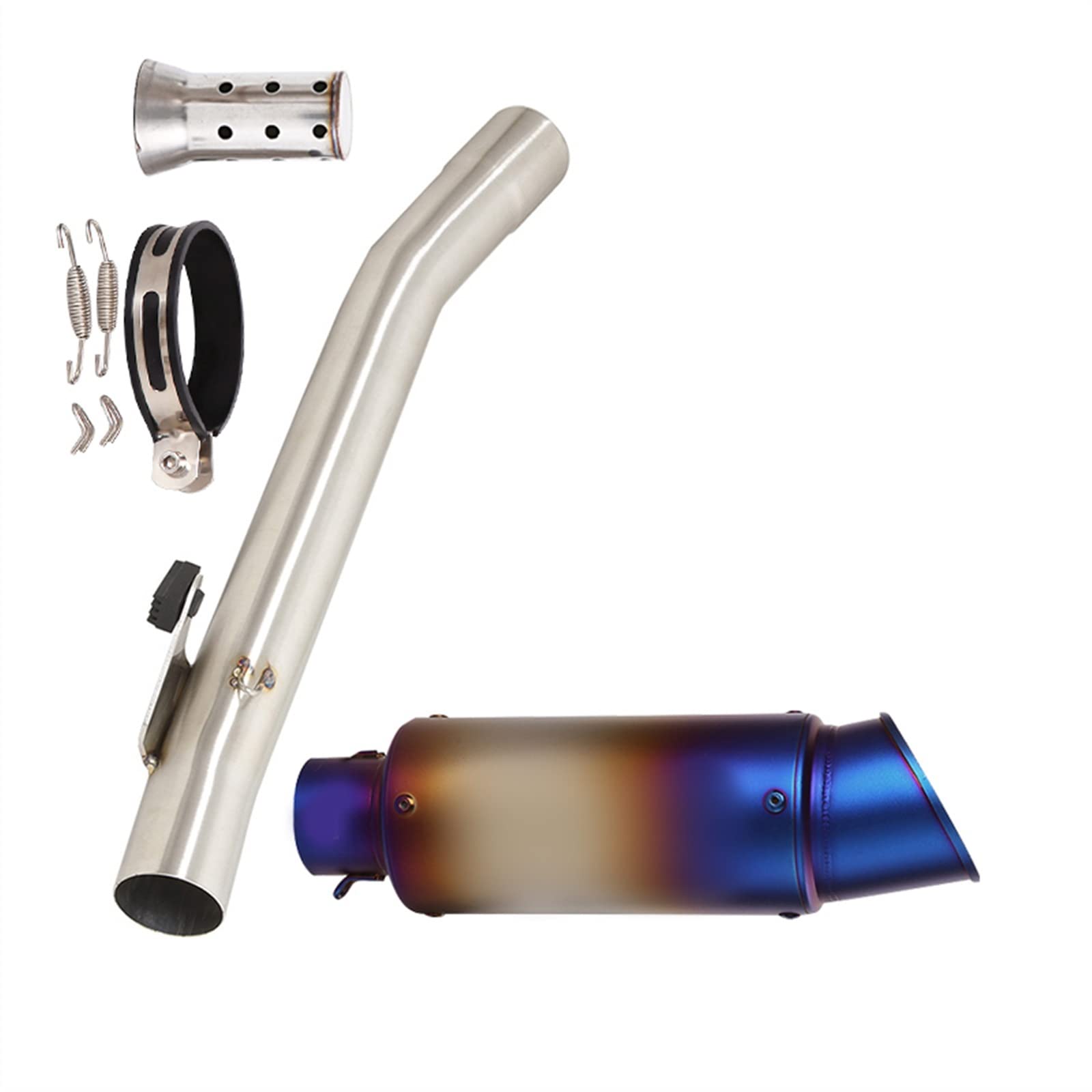 Scarico Moto Tubo Di Collegamento Centrale Slip On 51mm Silenziatore In Acciaio Inossidabile Con DB Killer Per Suzuki Bandit 600 GSF 600 1995-2006 (Color : A)