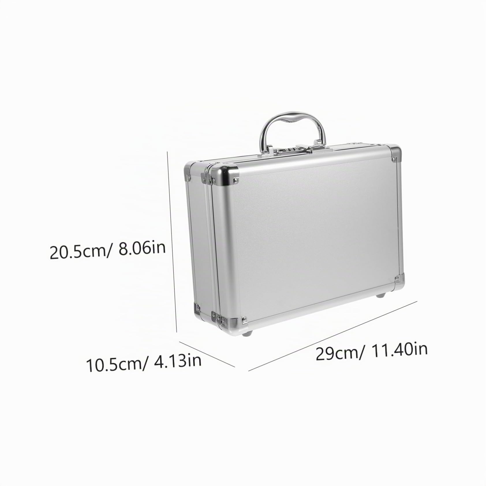 Malette Rigide Outil Aluminium avec Serrure à Code Mallette Portable à Poignée Caisse de Rangement Multifonction pour Outils et Accessoires Valise Compacte pour Usage Intérieur et