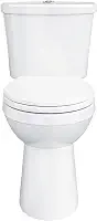 Gerber Vaso sanitário Maxwell Select Round Dual-Flush 1.0/1.28 GPF de duas peças, altura da cadeira ADA, 30,5 cm áspero, alta eficiência, assento de fechamento suave e kit de instalação com anel de
