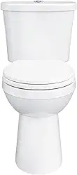 Gerber Vaso sanitário Maxwell Select Round Dual-Flush 1.0/1.28 GPF de duas peças, altura da cadeira ADA, 30,5 cm áspero, alta eficiência, assento de fechamento suave e kit de instalação com anel de
