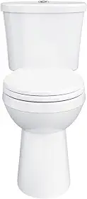 Gerber Vaso sanitário Maxwell Select Round Dual-Flush 1.0/1.28 GPF de duas peças, altura da cadeira ADA, 30,5 cm áspero, alta eficiência, assento de fechamento suave e kit de instalação com anel de