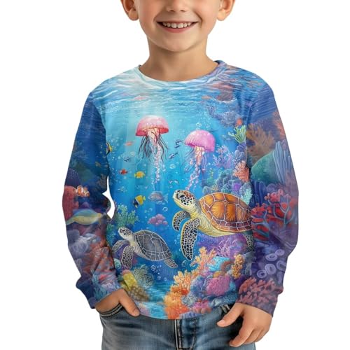 Image of Uourmeti Girls Graphic Tees Long Sleeve T Shirts for Teens Casual Tshirts Junior Sportswear Fall Tops