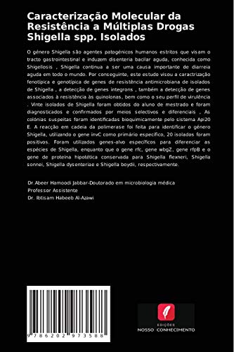 Caracterização Molecular da Resistência a Múltiplas Drogas Shigella spp. Isolados