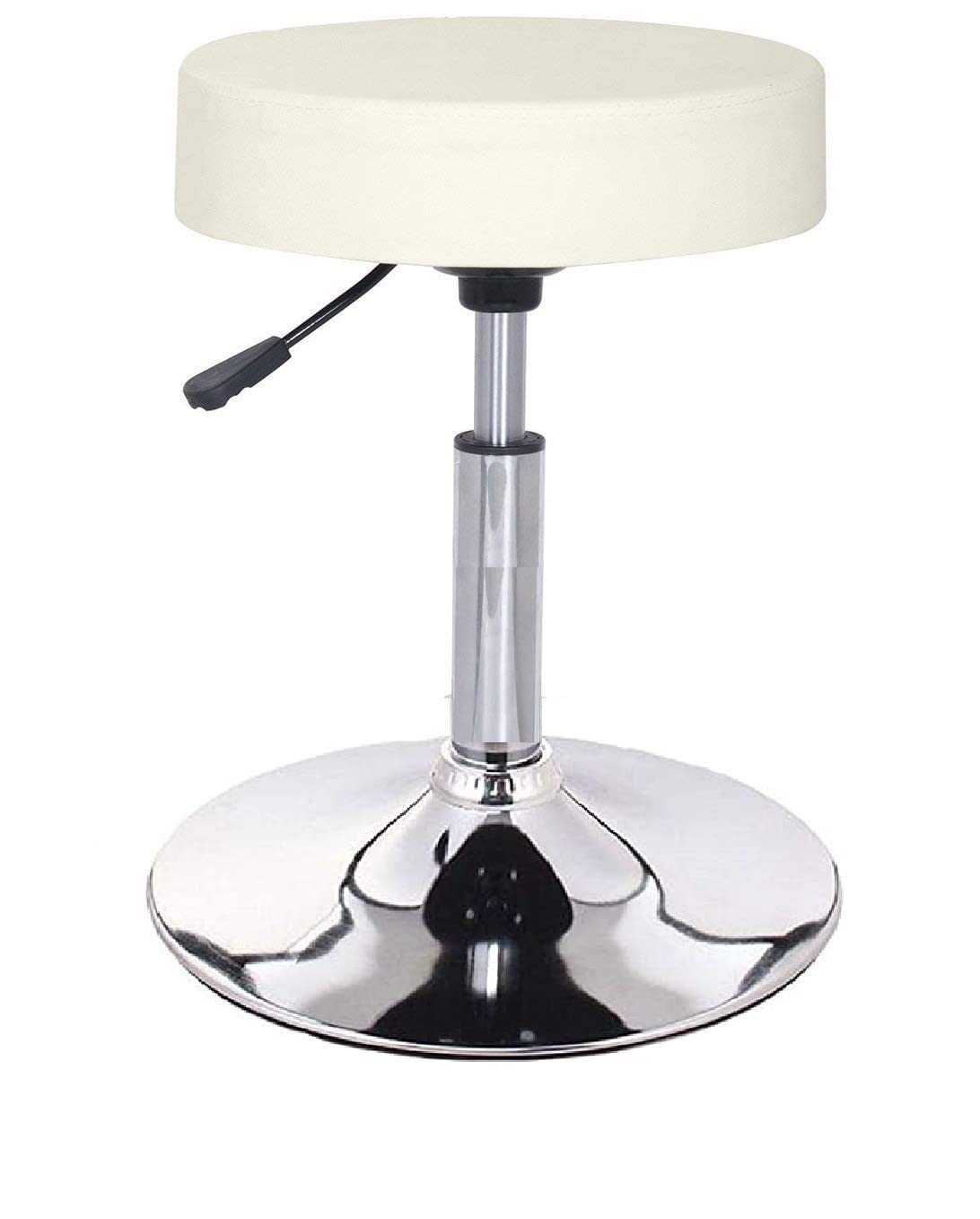 IYB Furniture - Adjustable Height -Doctor/Kitchen/Office/Chair/Cafeteria/Bar Stool Finish Color - Off-White (Metal)