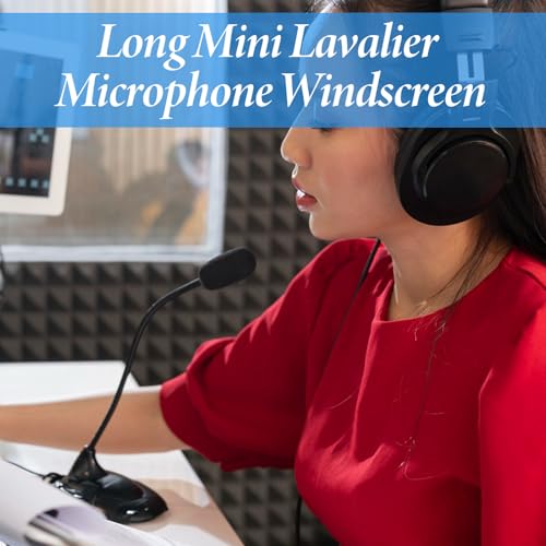 Giantree Schaumstoff Mikrofon Windschutz, 10 Stück Ersatz-Windschutz, Revers Headset Mikrofon Schwamm Mini Schaumstoffabdeckung Schild Schutz für verschiedene Headset