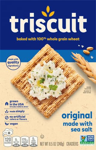 triscuit original whole grain wheat crackers, vegan crackers, healthy snacks, lunch snacks, 8.5 oz bb sept 2026