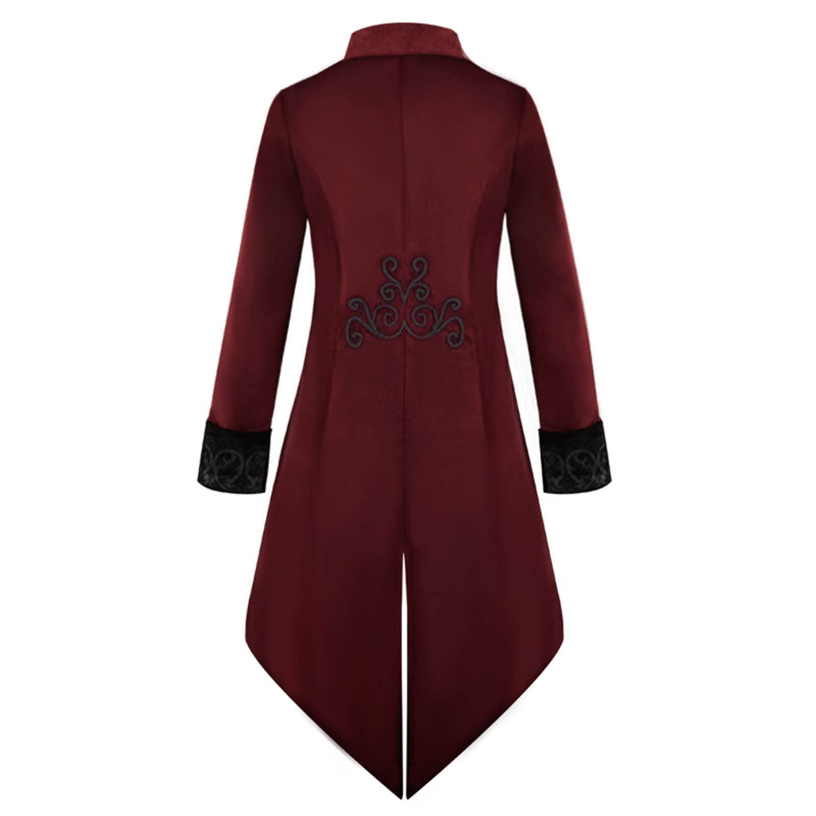 Herren Steampunk Frack Frack Mantel Herren, Smokings Für Herren Mittelalter Renaissance Retro Uniform Einfarbig Steampunk Gehrock Herren Stehkragen Mantel Punk Mäntel Für Karneval Fasching Kostüm