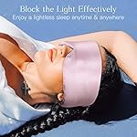 100% Natural Silk Eye Mask for Women Men, Soft Pressureless Cooling Blackout Eye Covers for Sleeping, Large Size Sleep Mask fits All Heads Adjustable, 1PC, Lotus Pink - Image 3