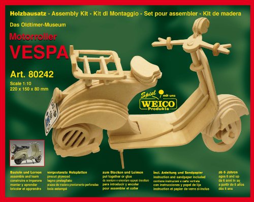 Preisvergleich Produktbild Weico 80242 - Holzbausatz Vespa Motorroller