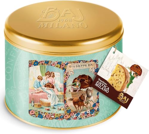 BAJ MILANO 1768 - Panettone Storico - 1 kg - Con libretto allegato sul recupero del marchio e la storia della Confetteria Baj.