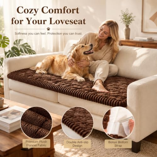 27.6" x 59" NILUOH Non-Slip Quilted Couch Cover for Dogs w/ Soft Flannel (4 Colors) - image 2