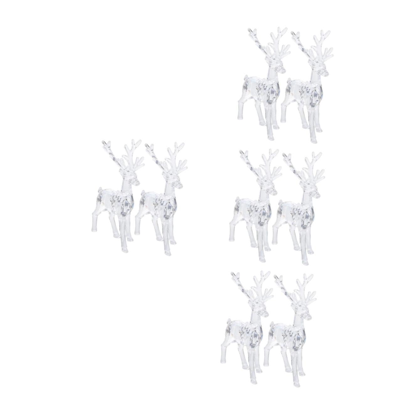 8 Stck. Teiliges Weihnachtsornament aus Dekorative Elchfiguren für Tisch und Weihnachtsdeko für Festliche Anlässe und Kinderzimmergestaltung