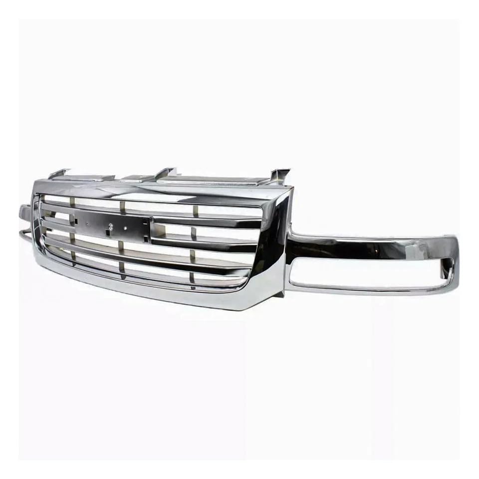 Image of Front Grille Chrome Shell Assembly Fit for 2003-2007 GMC Sierra 1500 2500 Replaces GM1200475C