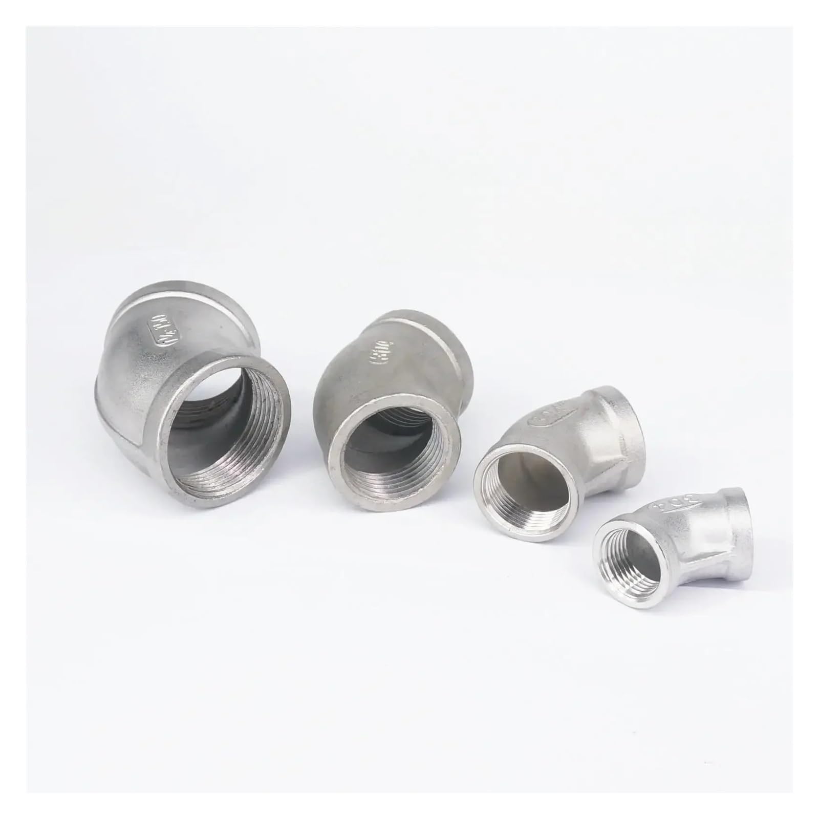 ICXLPMC 1pc Equal 1/8" 1/4" 3/8" 1/2" 3/4" 1" 1-1/4" 1-1/2" 2" Female 304 Stainless Steel 45 Degree Elbow Pipe Fitting(1") ICXLPMC