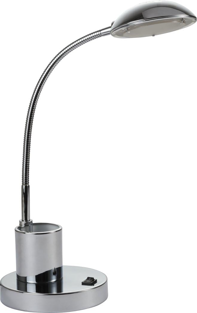 SH Lighting 22"H LED Chrome Table/Desk Lamp with Pencil Holder - 6274