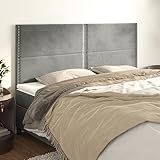 Photo Gallery qnhdfrt set di 4 testiere, 90 x 5 x 78/88 cm, grigio chiaro, gambe in legno regolabili in altezza, design moderno imbottito per camera da letto Photo Gallery qnhdfrt set di 4 testiere, 90 x 5 x 78/88 cm, grigio chiaro, gambe in legno regolabili in altezza, design moderno imbottito per camera da letto