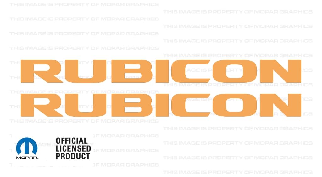 Decal Mods Rubicon Hood Graphic Decal/Sticker fits Jeep Wrangler JK (2007-2018) Grabber Orange CGRABORA (Set of 2) | SJ1Y3