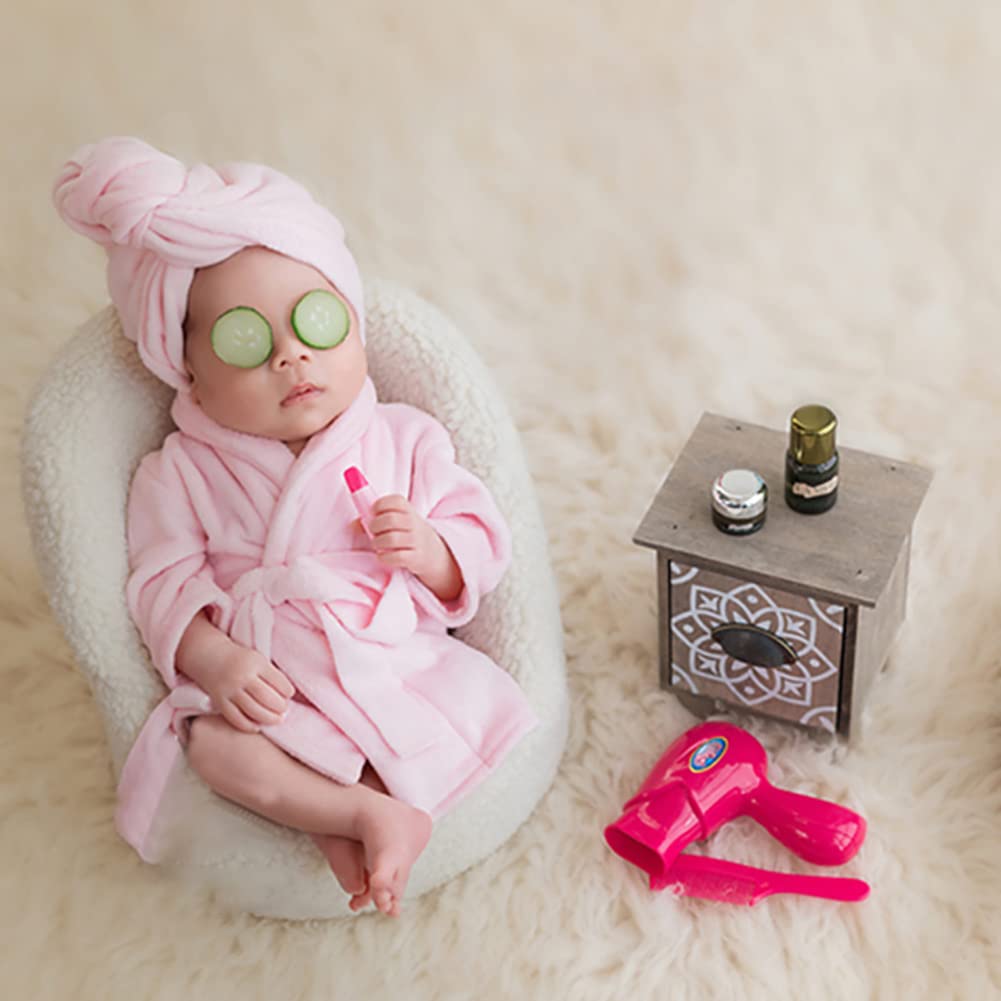 Set Accappatoio E Telò Per Neonati In Flanella - Morbido Per Foto E Dopo Bagnetto - Foto 3