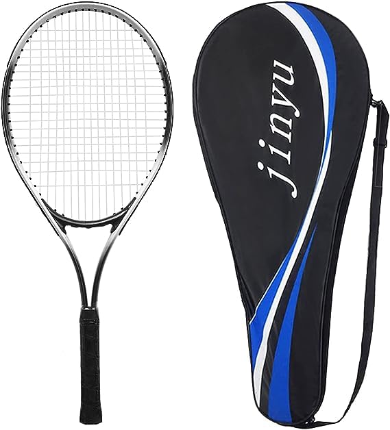 Raqueta de Tenis Ligera de Aleación de Aluminio Negra y Roja